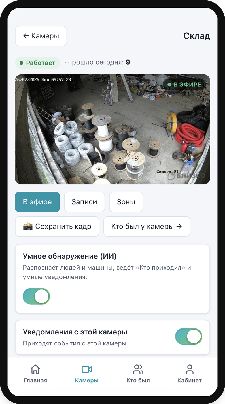 Живой просмотр камеры